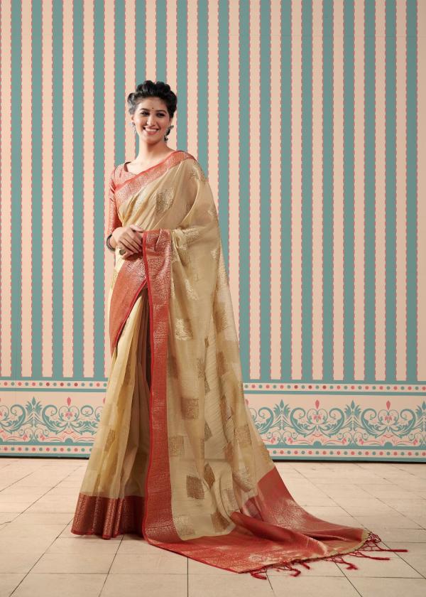 Rajyog Aaravi Silk Ocassional Linen Saree Collection